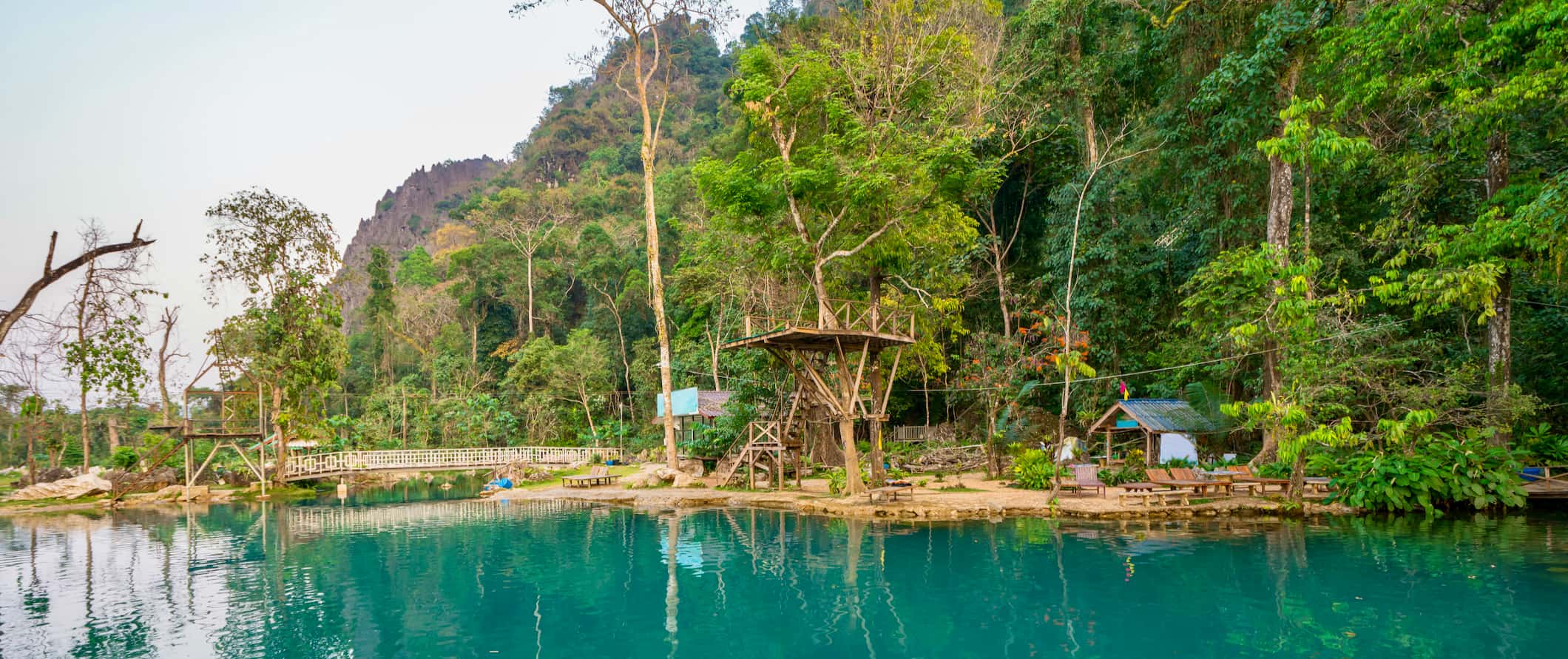 A swimming hole in the river near Vang Vieng, Laos