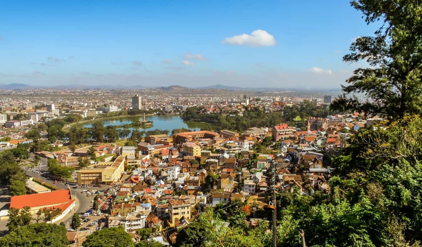 Sprawling views over Antananarivo, the capital of Madagascar