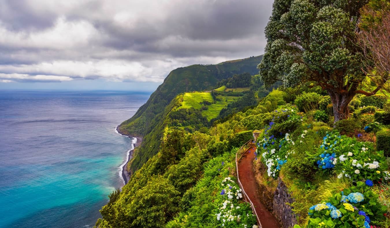the rolling hills of the Azores in Portugal