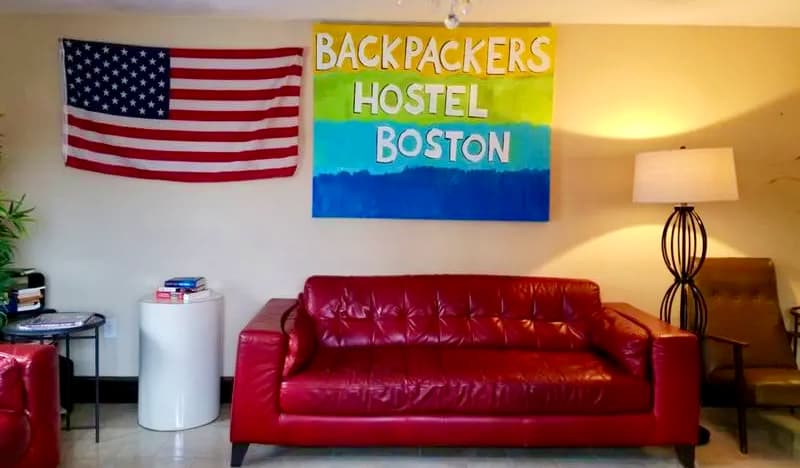 An empty and tidy dorm room at FOUND hostel in Boston, USA