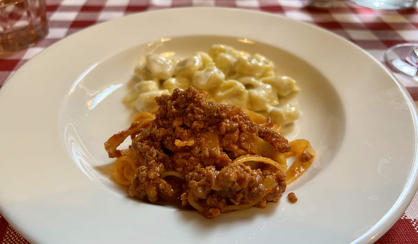 A tasty plate of pasta in Bologna, Italy