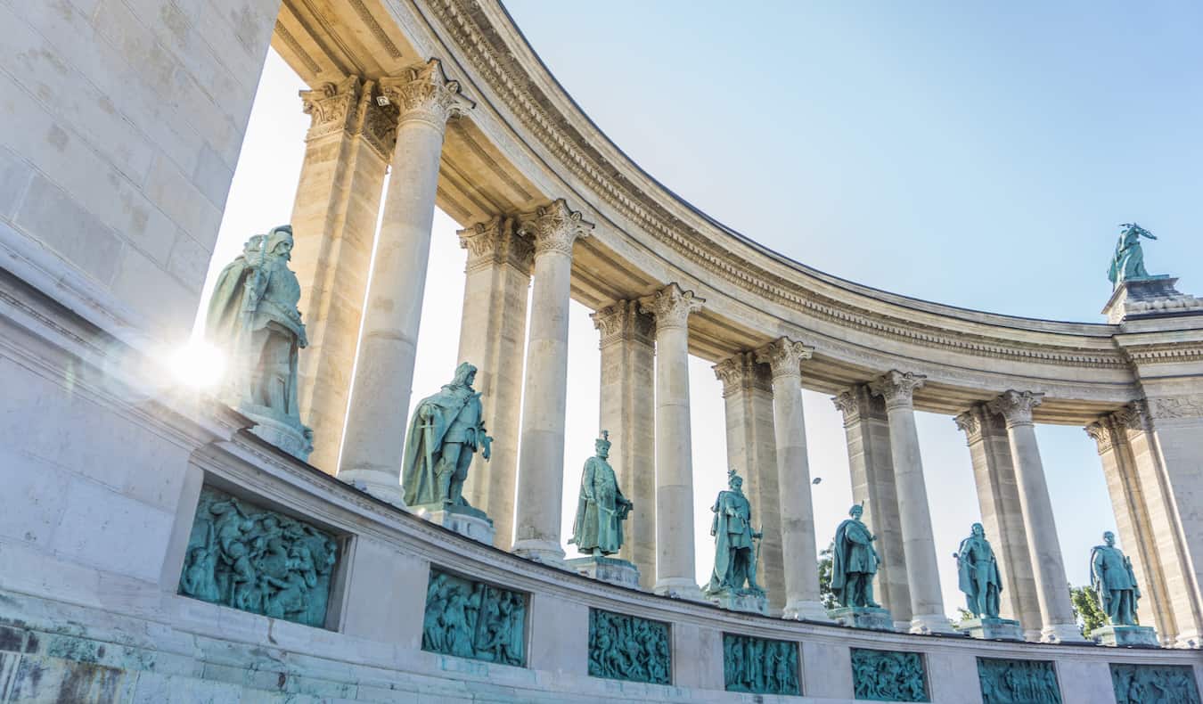 Statues of Heroes near Gellert Hill in Budapest, Hungary