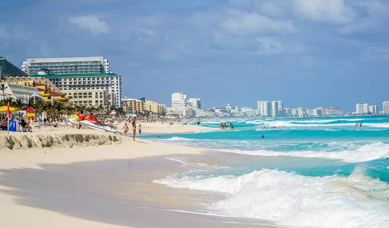 The beaches of Cancun, Mexico