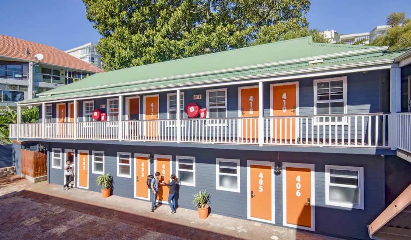 Exterior of the Never at Home Green Point hostel in Cape Town, South Africa