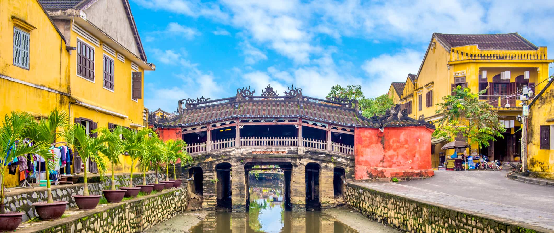The famous historic Japanese bridge in beautiful Hoi An, Vietnam