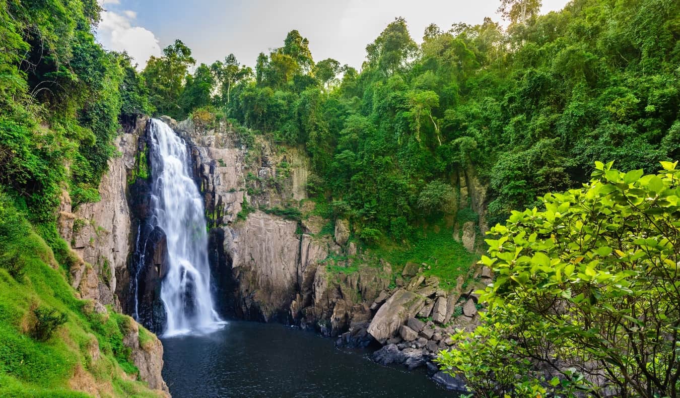 A waterfall in Khao Yai National Park in rural Isaan, Thailand