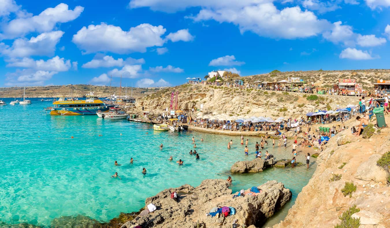The famous Azure Window on the coast of Malta