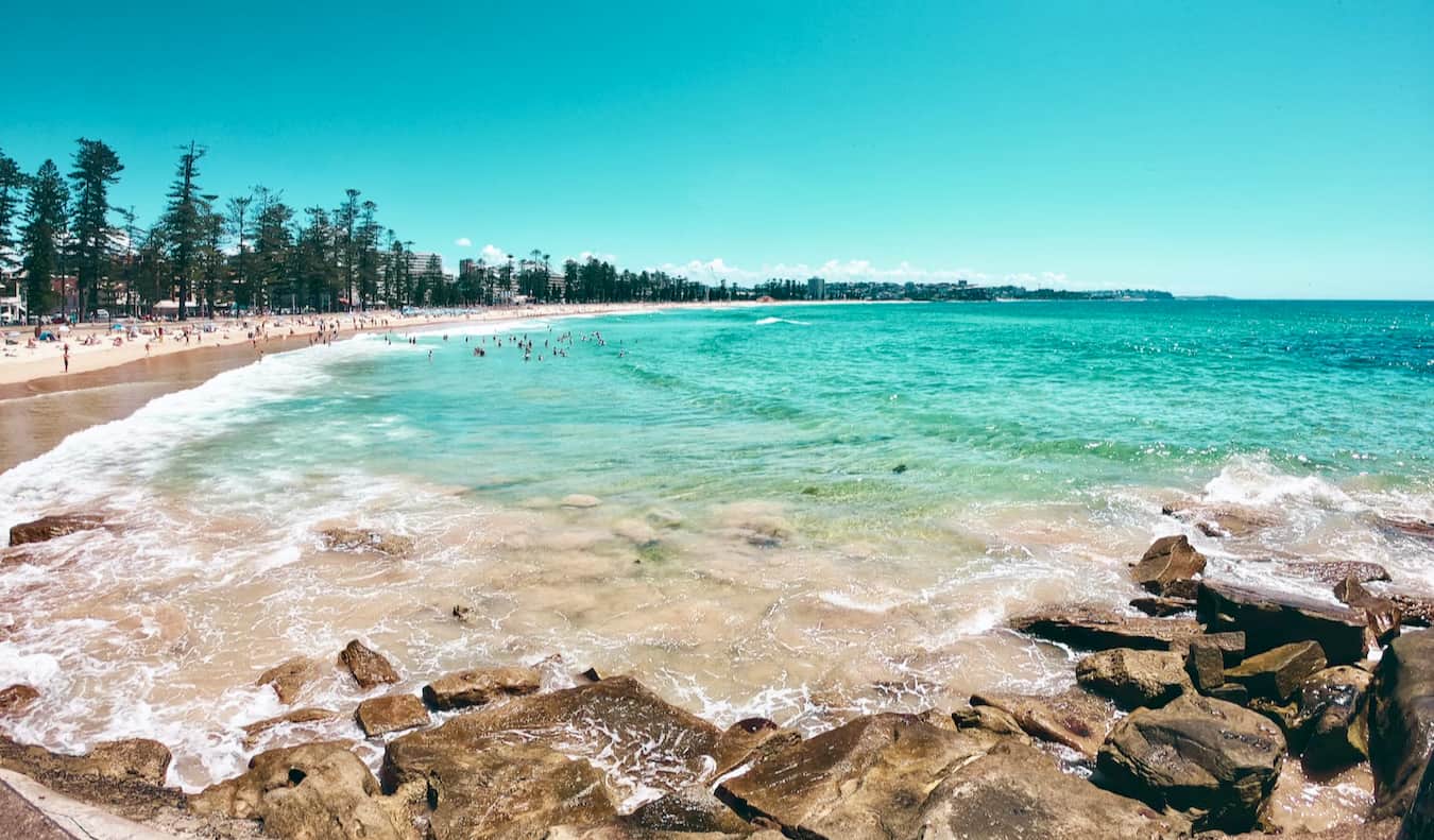 A sunny day at Manly Beach near beautiful Sydney, Australia