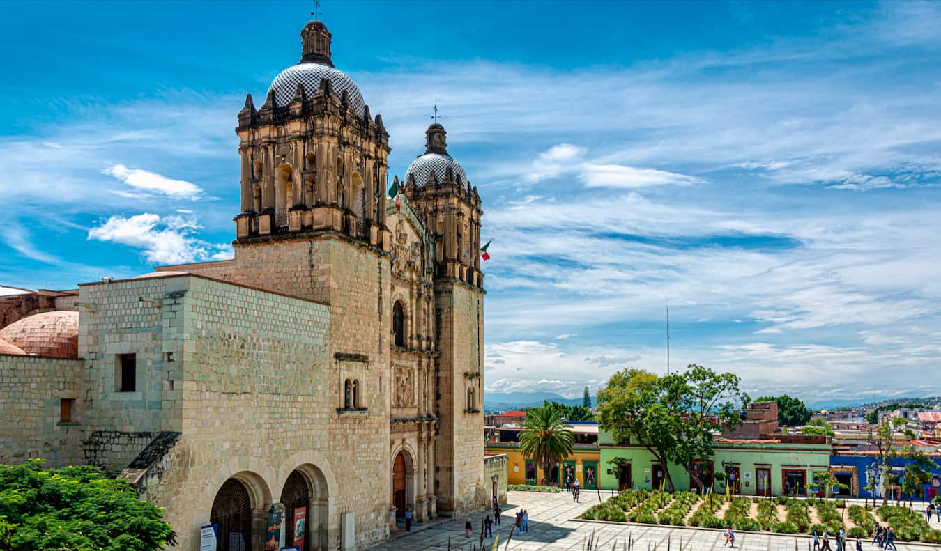A historic Christian church in beautiful Oaxaca, Mexico