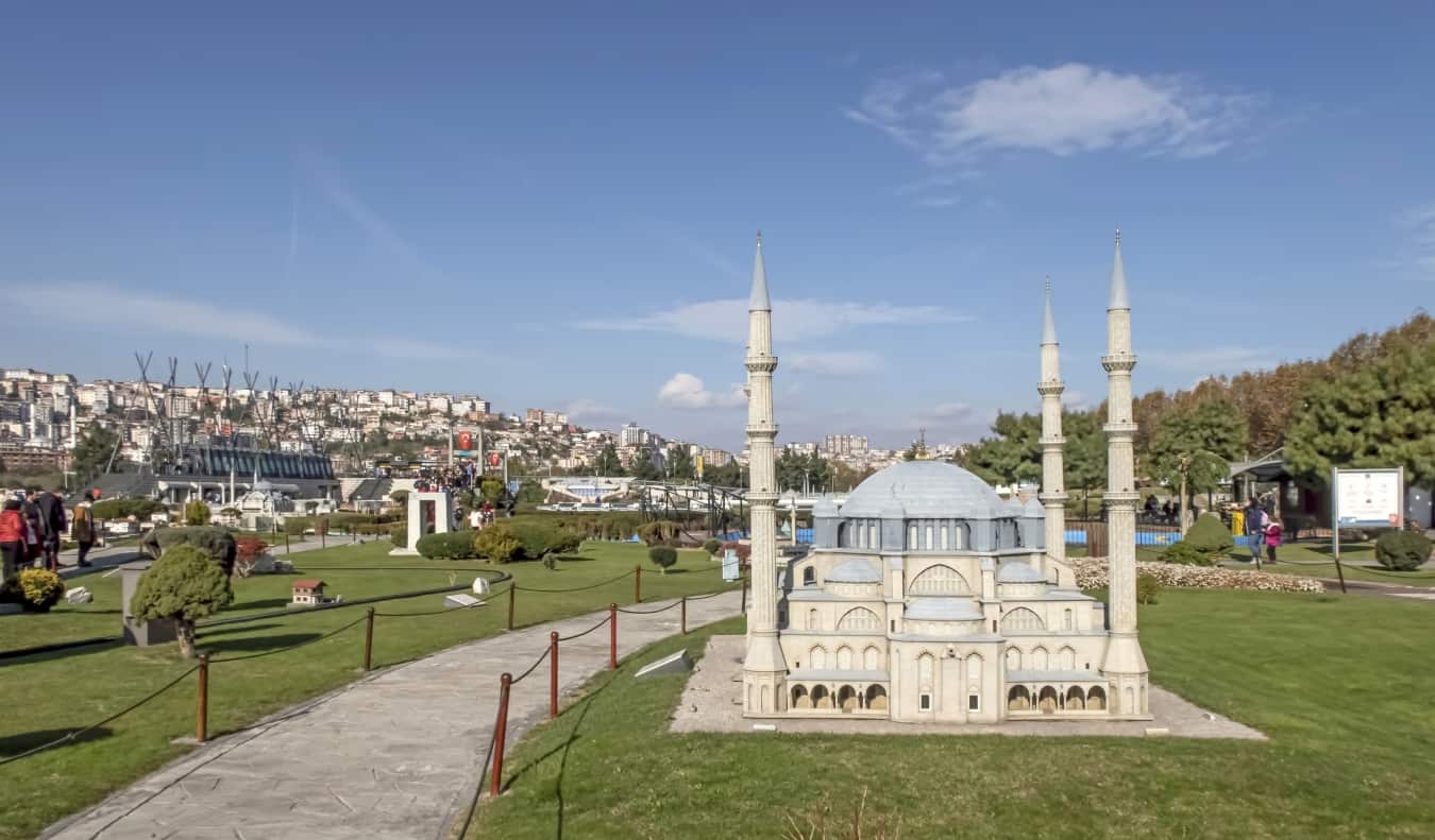 A model of Hagia Sophia at the Miniaturk miniature park in Istanbul, Turkey