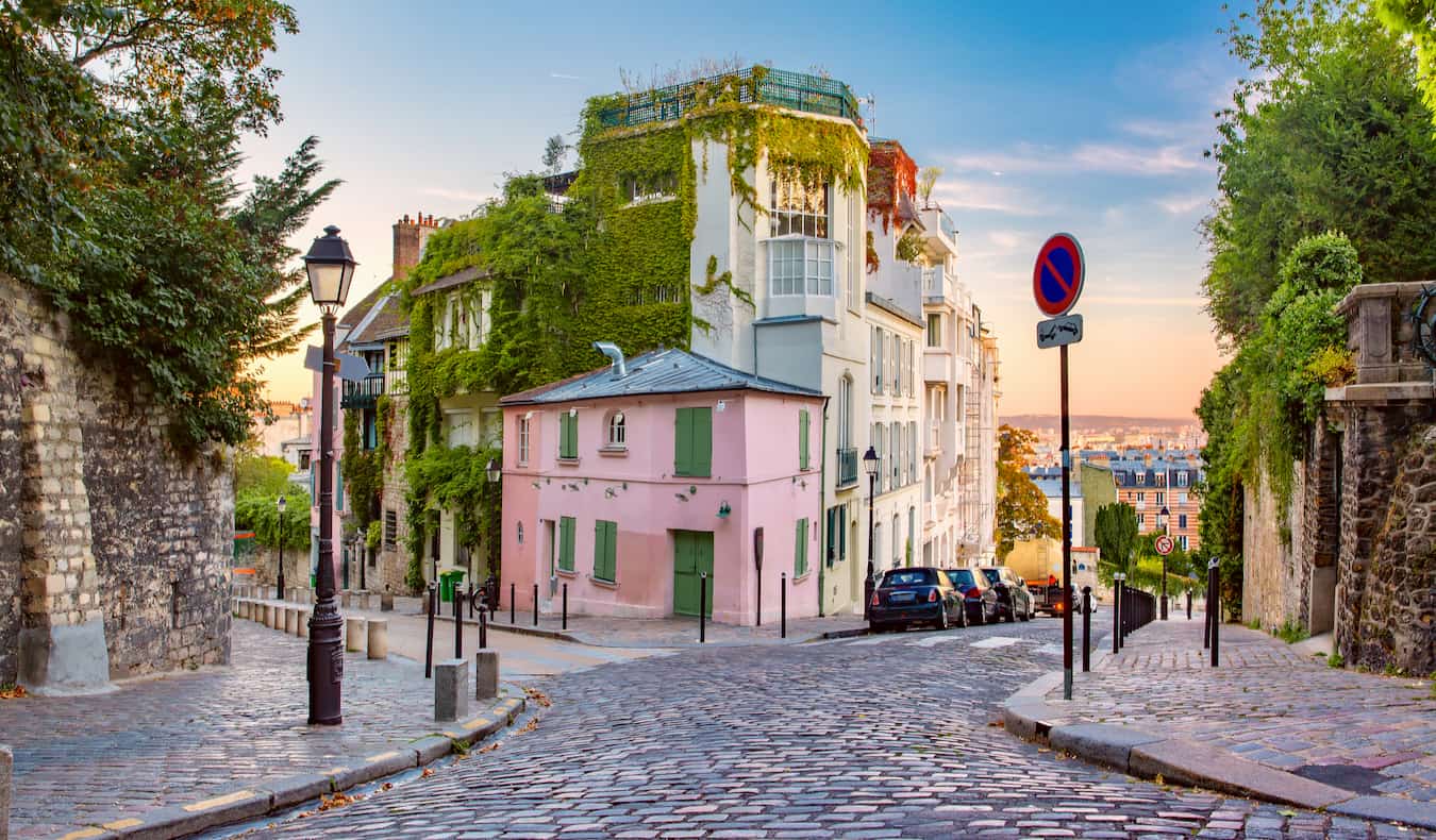 A beautiful view of the historic Montmartre neighborhood in Paris, France