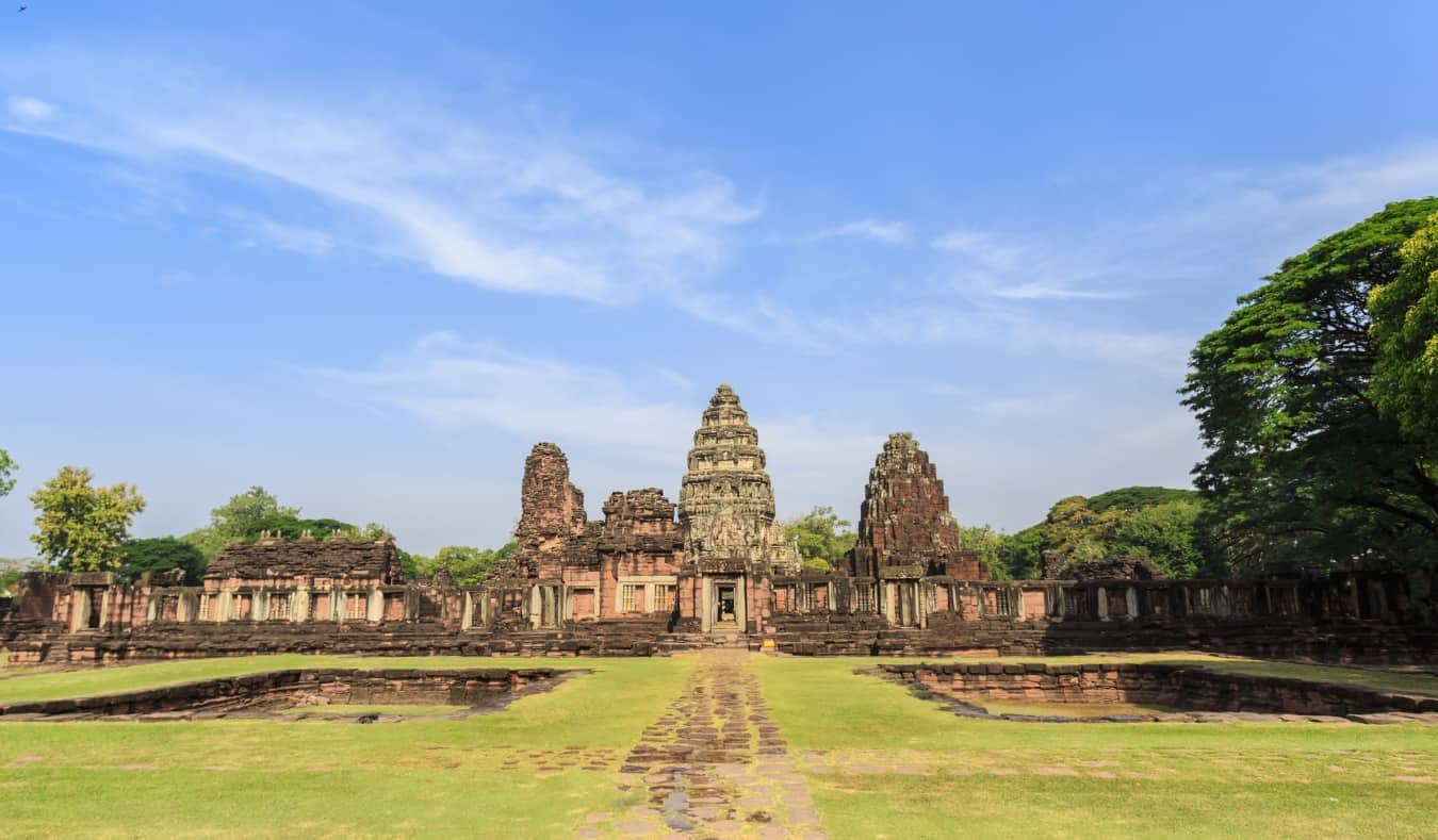 Ancient Buddhist ruins at Phimai in Isaan, Thailand