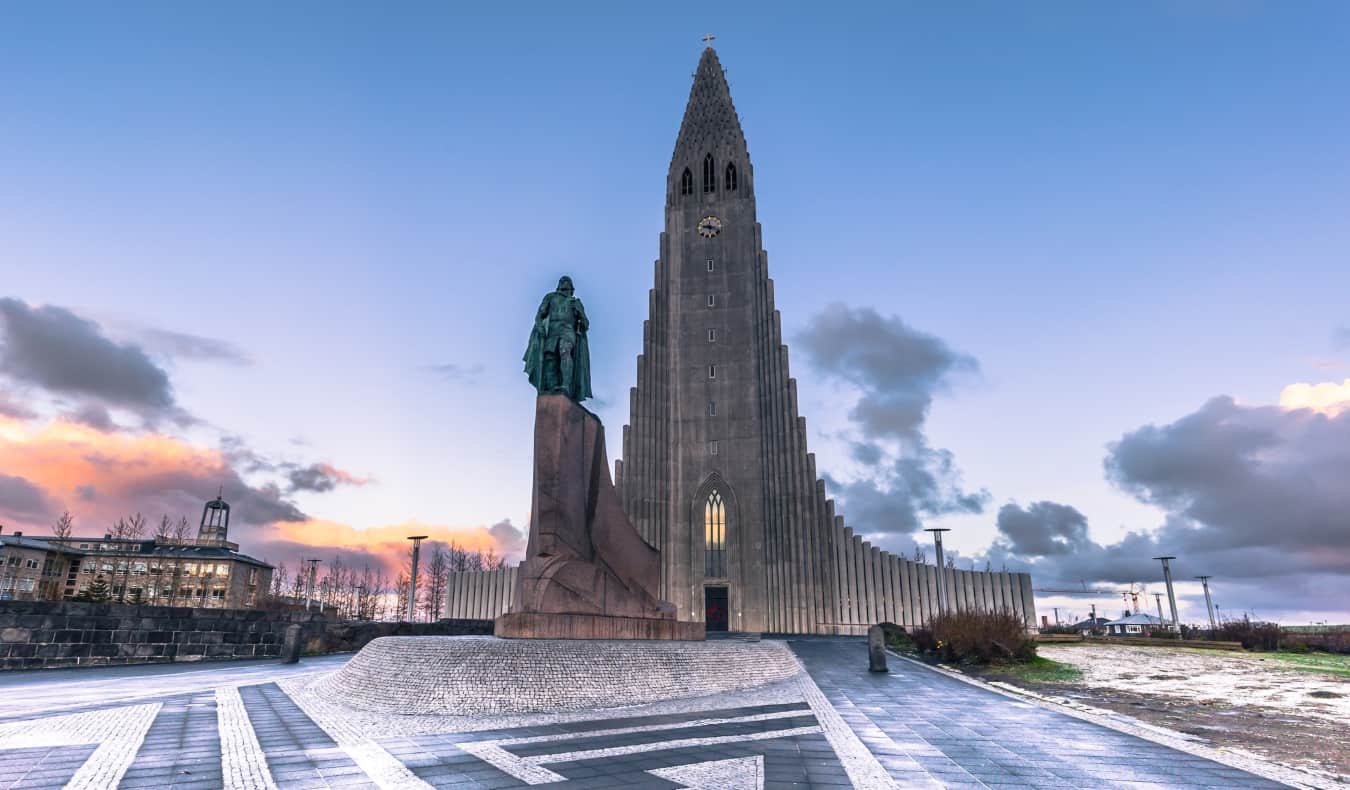 Hallgrímskirkja, the main church in Reykjavik, Iceland
