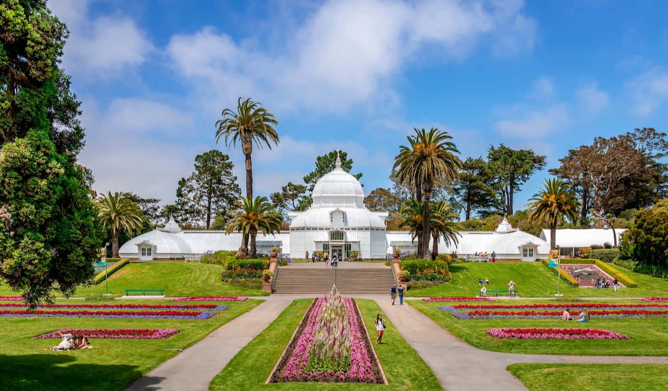 A relaxing day in the sprawling, lush Golden Gate Park in San Francisco, USA