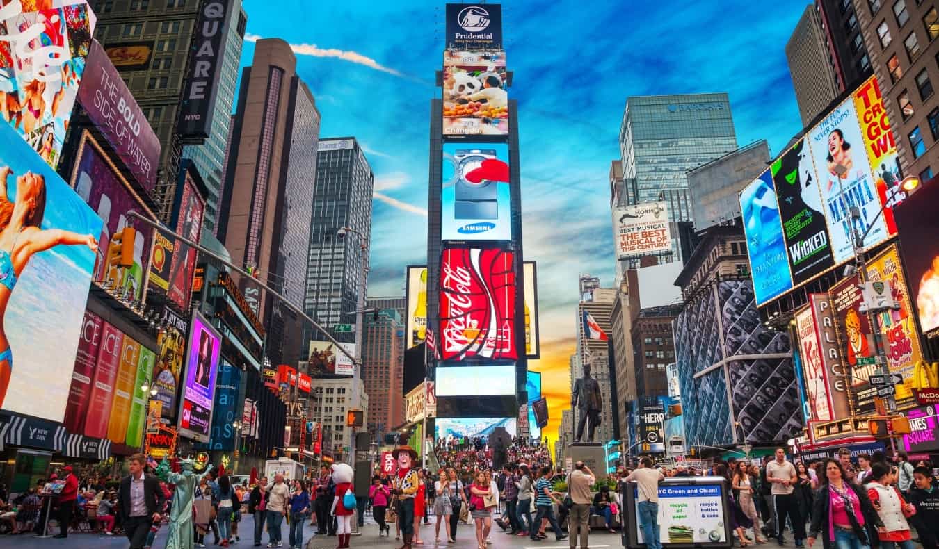 Times Square, New York City in the Middle of the Night - Around the World  L