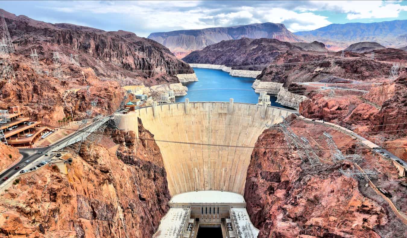 The massive Hoover Dam project near Las Vegas, USA