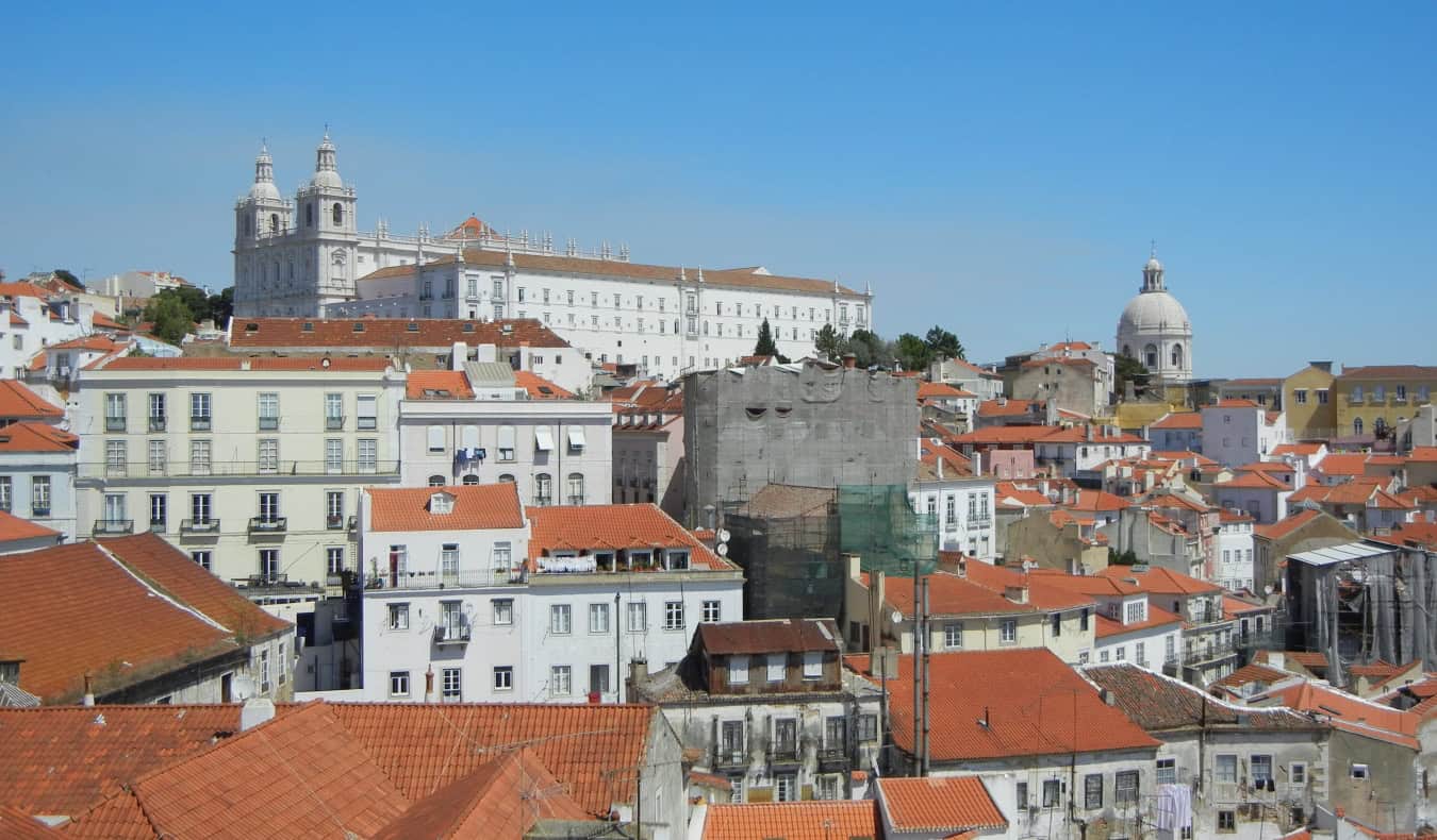 View over the terracotta roofs of Lisbon, Portugal