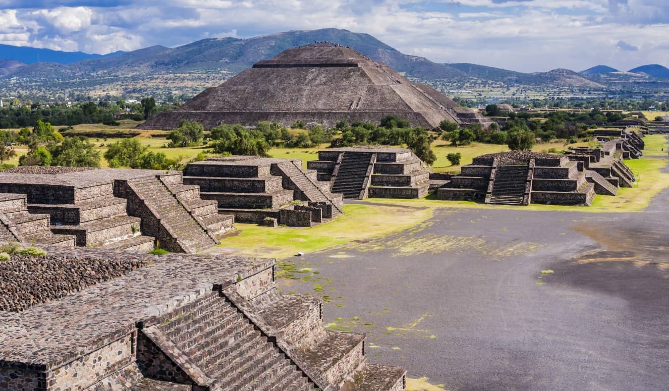 Several large pyramids at Teotihuacan near Mexico City, Mexico