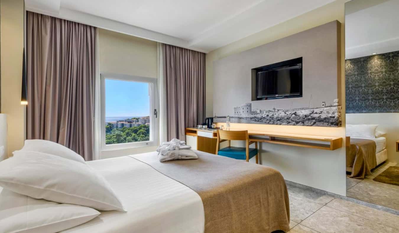 Cozy, comfortable rooms with plenty of natural light at Hotel Lero in Dubrovnik, Croatia