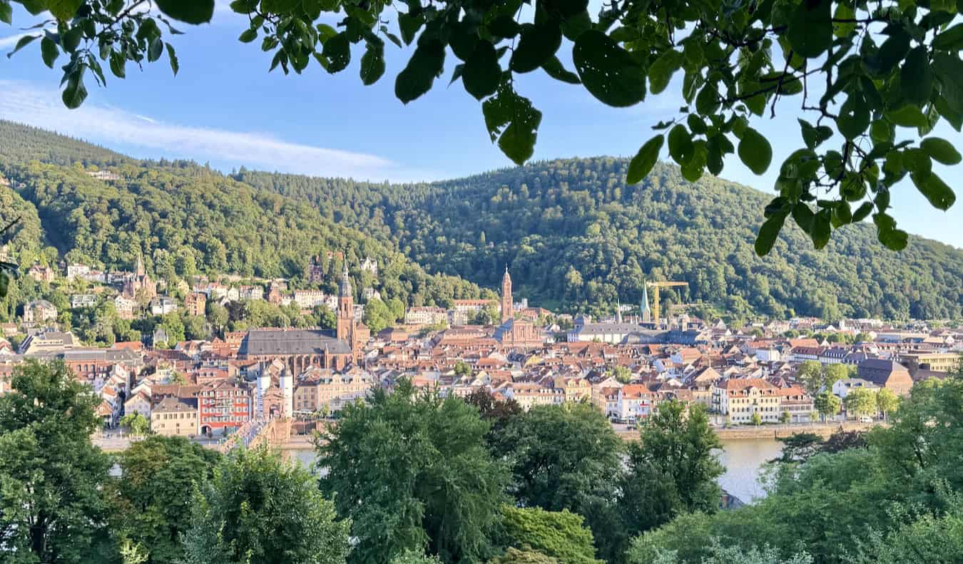 A vista de Heidelberg, na bela região da Floresta Negra, na Alemanha