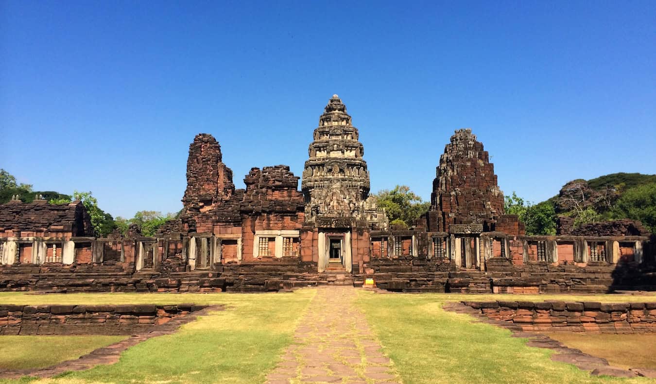 An old historic ruin in the quiet area of Isaan in rural Thailand