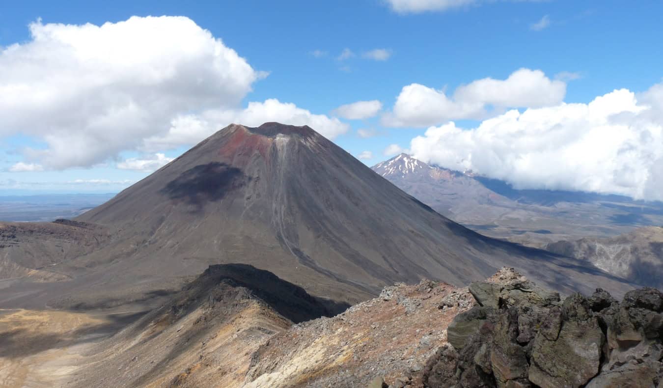 The volcano of Mount Tongariro in New Zealand, which stands in for Mount Doom in the Lord of the Rings movies