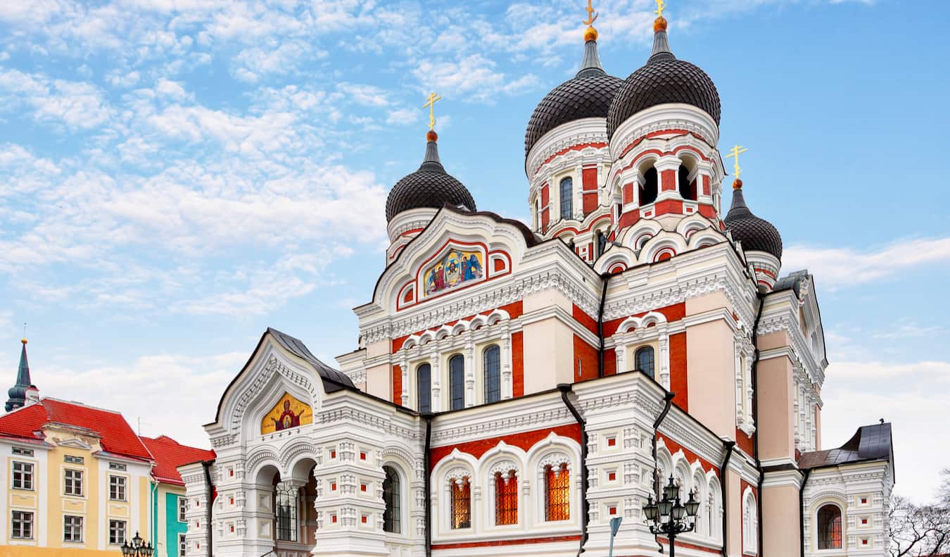 The historic Alexander Nevsky Cathedral in Tallinn, Estonia