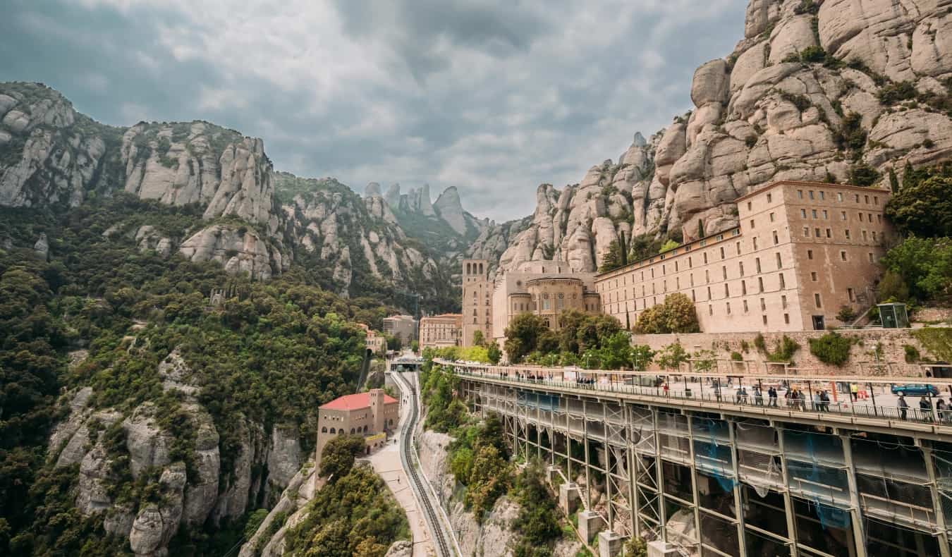 The stunning Montserrat mountains near Barcelona, Spain