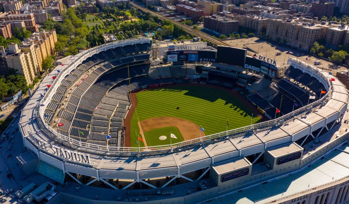 Aerial view of Yankee Stadium, a baseball stadium in New York City