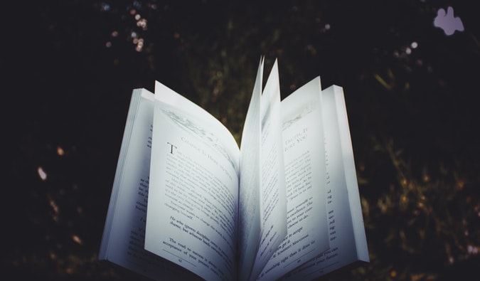 A person holding a book