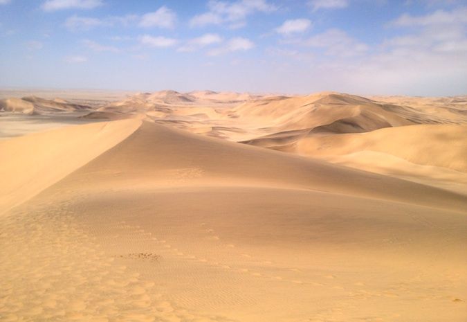 Sand dunes outside Swakopmund, Namibia