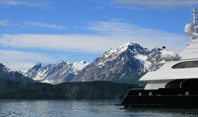 arielle yacht boat docked in alaska