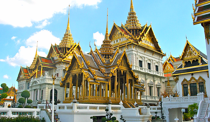 The massive and historic Golden Palace in Bangkok, Thailand