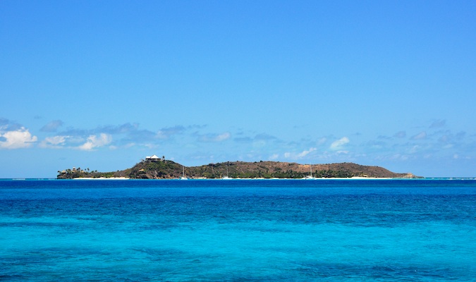 The famous Necker Island, owned by Richard Branson, in the Virgin Islands