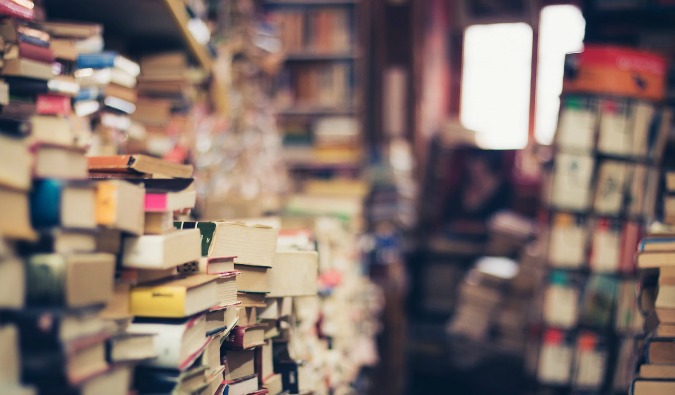 a room full to the brim with books