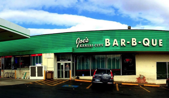 The exterior of Joe's BBQ in Kansas City, Missouri