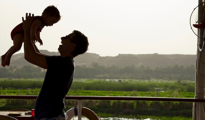 Brook Silva-Braga with his young son