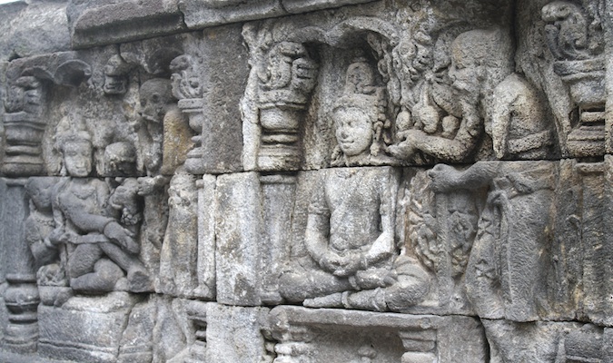 The ruins of Borobudur Temple in Indonesia