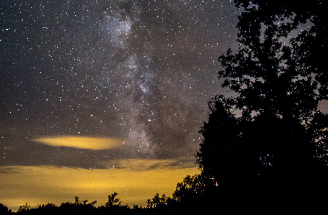 The stars and milky way over France