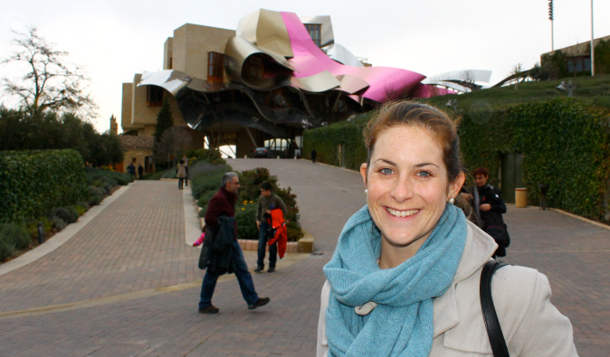 English teacher Cat Gaa at Marqués de Riscal winery