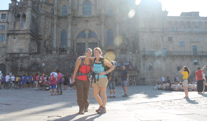 English teacher Cat Gaa finishing the Camino de Santiago