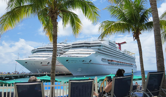 Cruise Ships Docked In The Bahamas