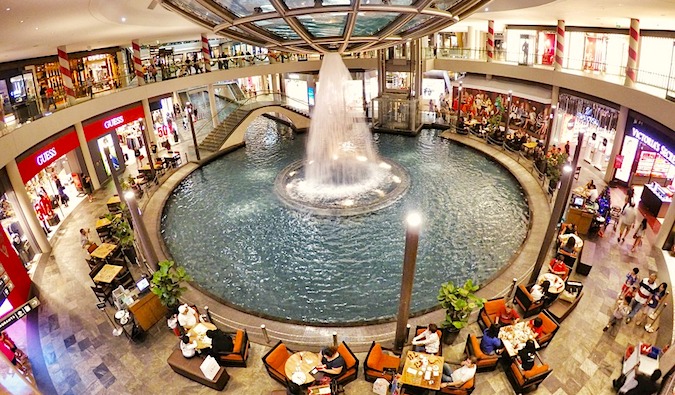 A busy underground mall in Singapore