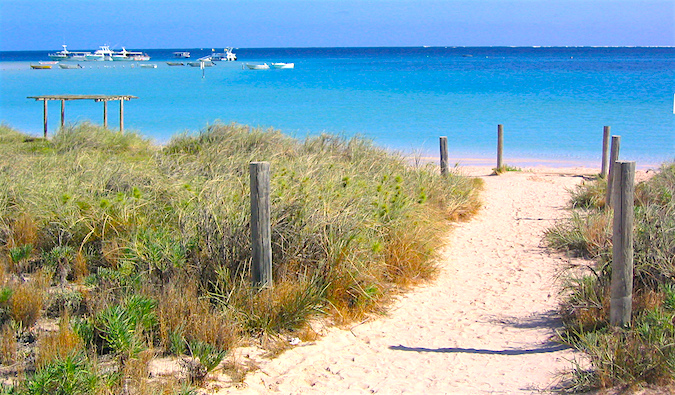 Beautiful clear waters in Coral Bay