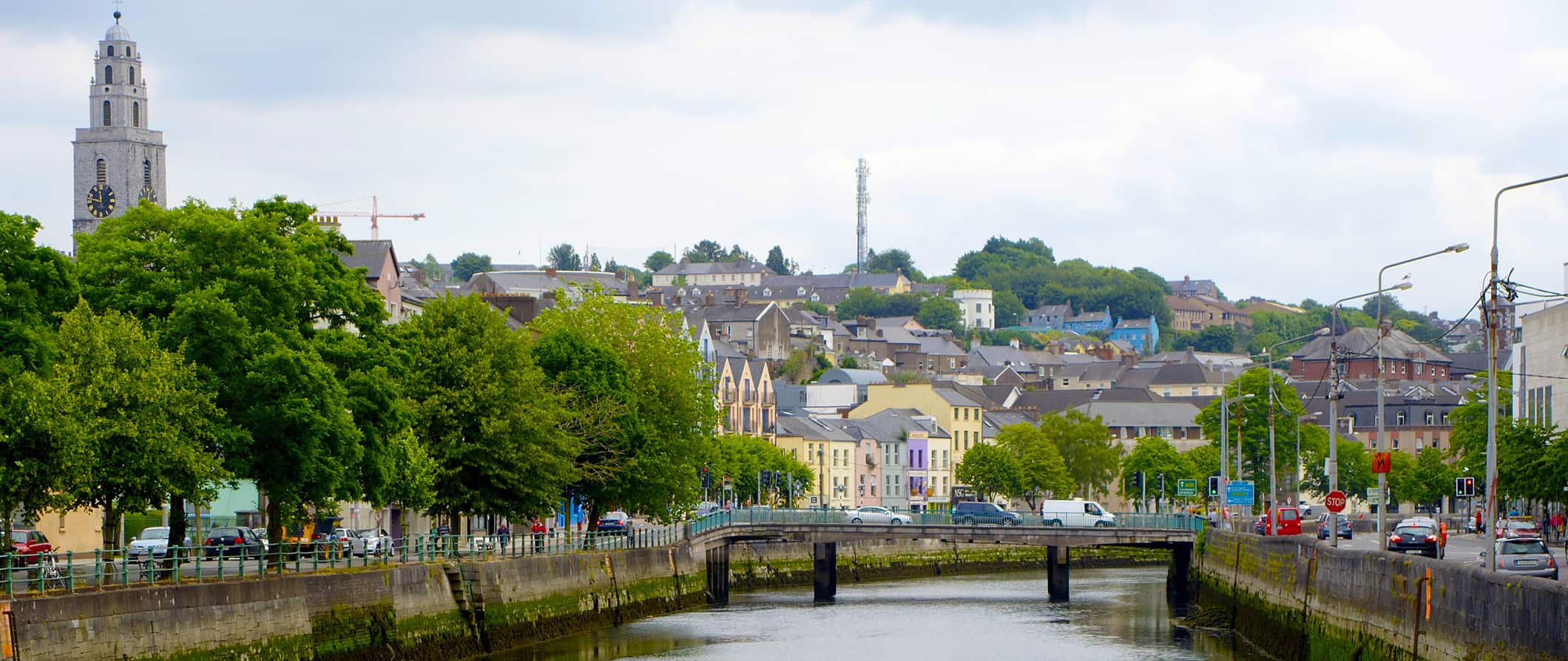 along the river in Cork, Ireland