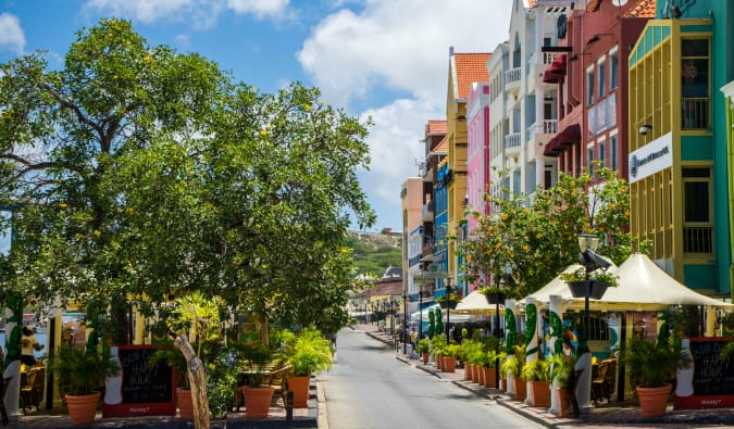 colorful buildings in Curacao