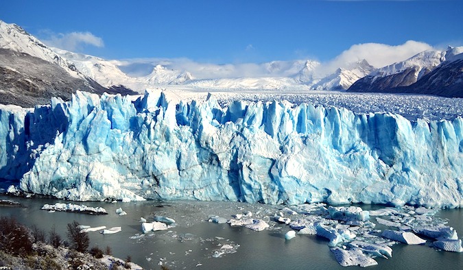 A large glacier in Patagonia in Argentia