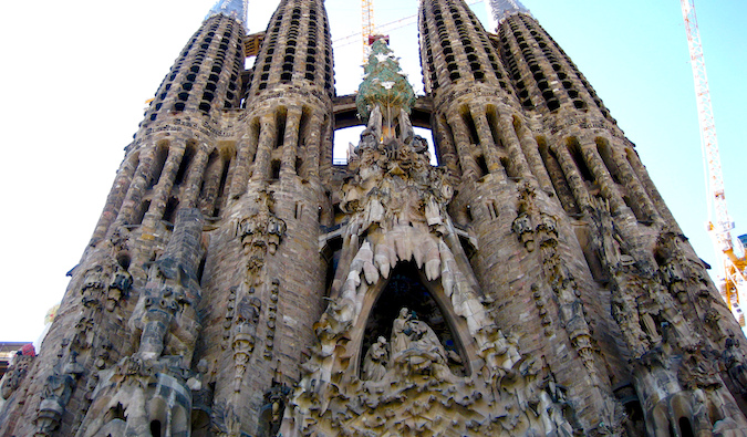 Gaudi's La Sagrada Familia in Barcelona Spain