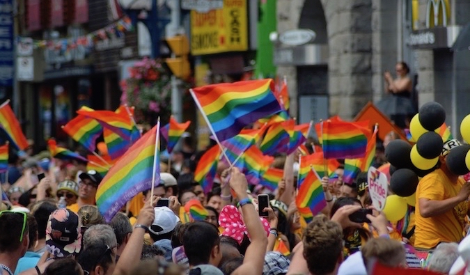 An large LGBT Pride celebration