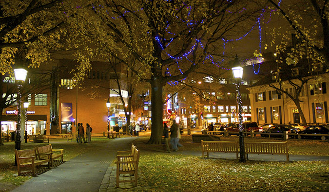 Harvard Square is the place to be at night in Boston